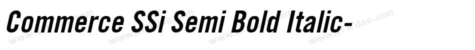 Commerce SSi Semi Bold Italic字体转换